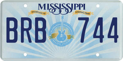 MS license plate BRB744