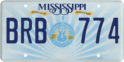 MS license plate BRB774