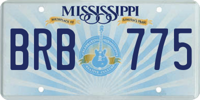 MS license plate BRB775