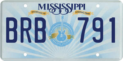 MS license plate BRB791