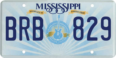 MS license plate BRB829