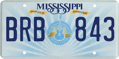 MS license plate BRB843