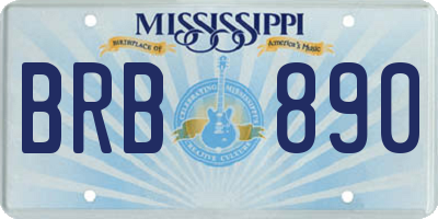 MS license plate BRB890