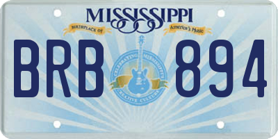 MS license plate BRB894