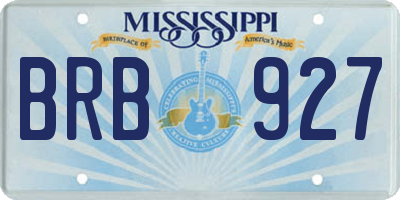 MS license plate BRB927