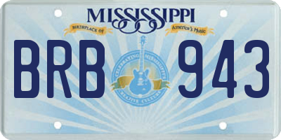 MS license plate BRB943