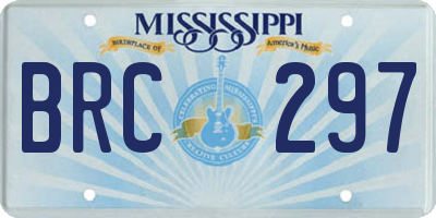 MS license plate BRC297