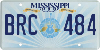 MS license plate BRC484