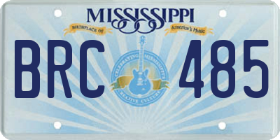 MS license plate BRC485
