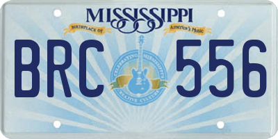 MS license plate BRC556