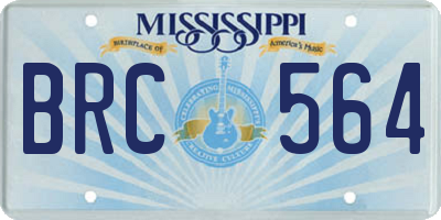 MS license plate BRC564