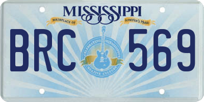 MS license plate BRC569