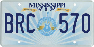 MS license plate BRC570