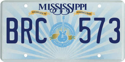 MS license plate BRC573