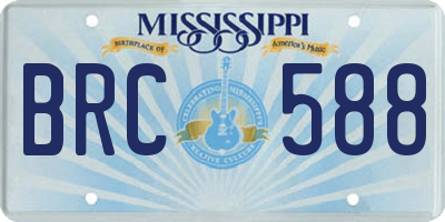 MS license plate BRC588