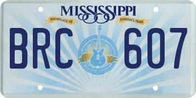 MS license plate BRC607