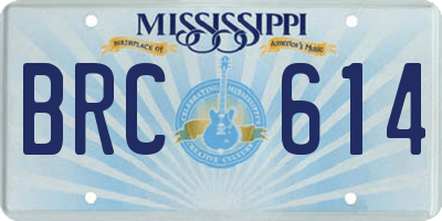 MS license plate BRC614