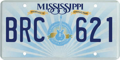 MS license plate BRC621