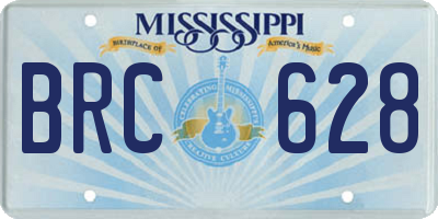 MS license plate BRC628