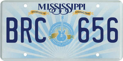 MS license plate BRC656