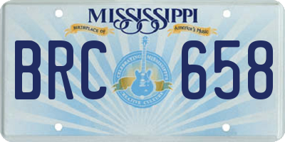 MS license plate BRC658