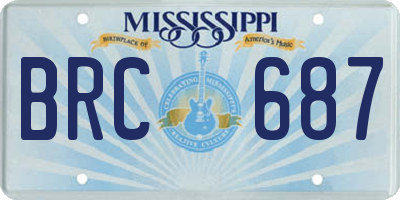 MS license plate BRC687