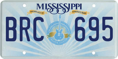 MS license plate BRC695