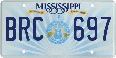 MS license plate BRC697
