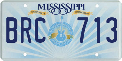 MS license plate BRC713