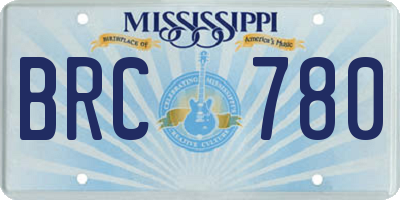 MS license plate BRC780