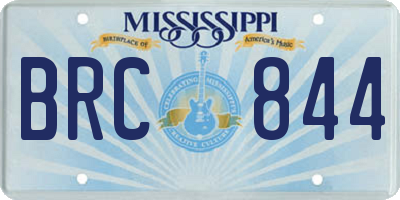 MS license plate BRC844