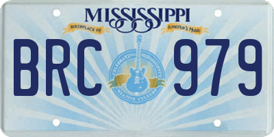 MS license plate BRC979