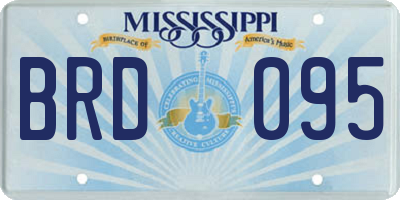 MS license plate BRD095
