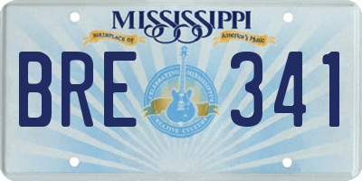 MS license plate BRE341