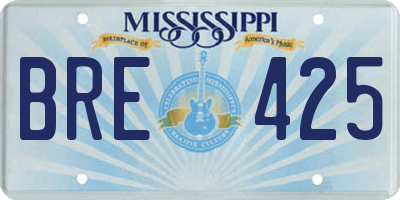 MS license plate BRE425