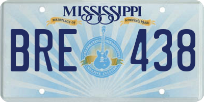 MS license plate BRE438