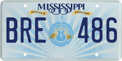 MS license plate BRE486