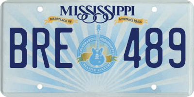 MS license plate BRE489