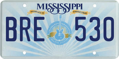 MS license plate BRE530