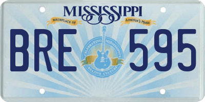MS license plate BRE595