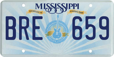 MS license plate BRE659