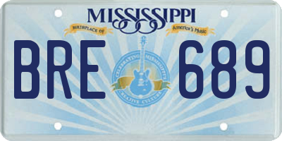 MS license plate BRE689