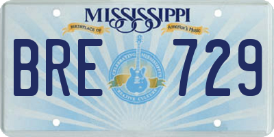 MS license plate BRE729