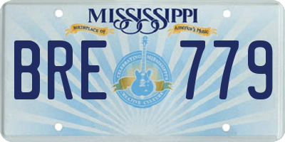 MS license plate BRE779