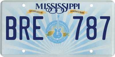 MS license plate BRE787
