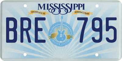 MS license plate BRE795