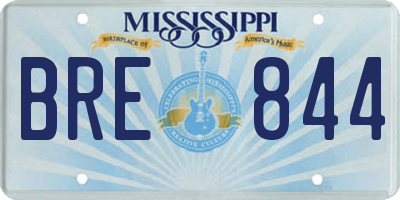 MS license plate BRE844