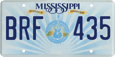 MS license plate BRF435