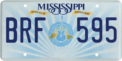 MS license plate BRF595