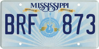 MS license plate BRF873